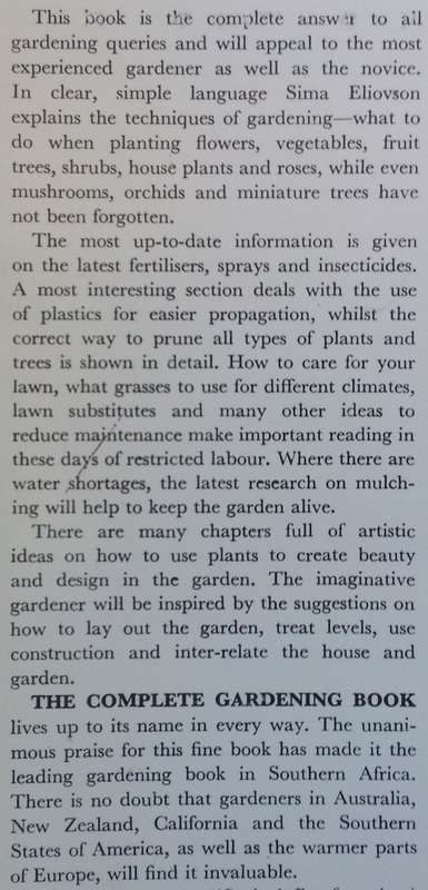 The Complete Gardening Book for Southern Africa | Sima Eliovson
