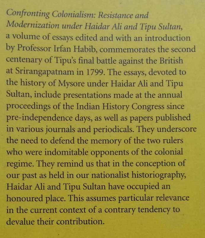Resistance and Modernization under Haidar Ali & Tipu Sultan | Irfan Habib (Ed.)