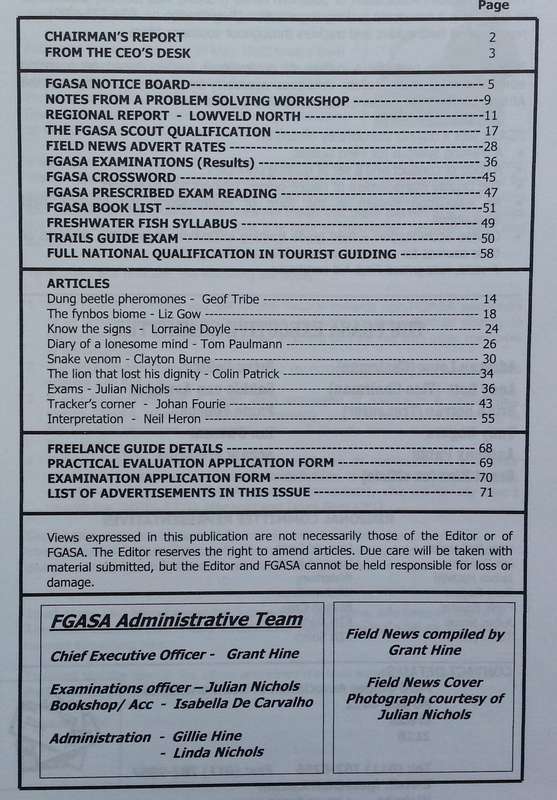 Field News, August 2003 | Grant Hine