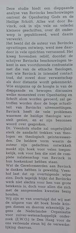 Revelatie en Inspiratie (Dutch) | Dr. J. Veenhof