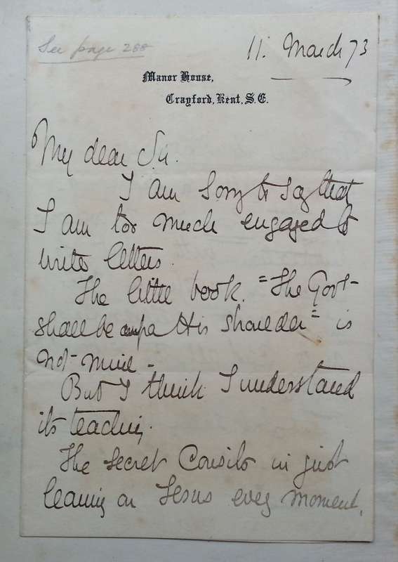 Some Records of the Life of Stevenson Arthur Blackwood (Published 1897, with Letter)