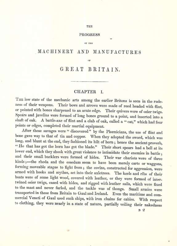 The Progress of Machinery and Manufactures in Great Britain
