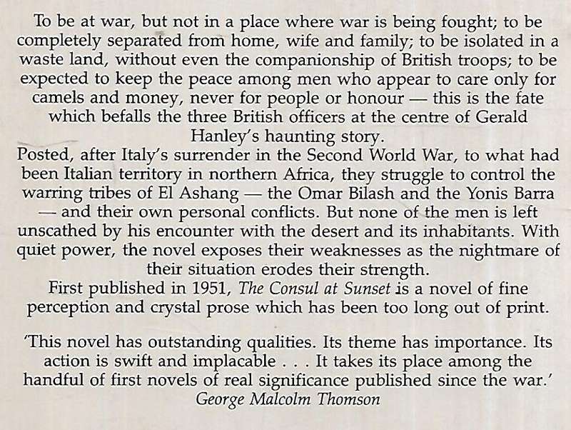 The Consul at Sunset | Gerald Hanley