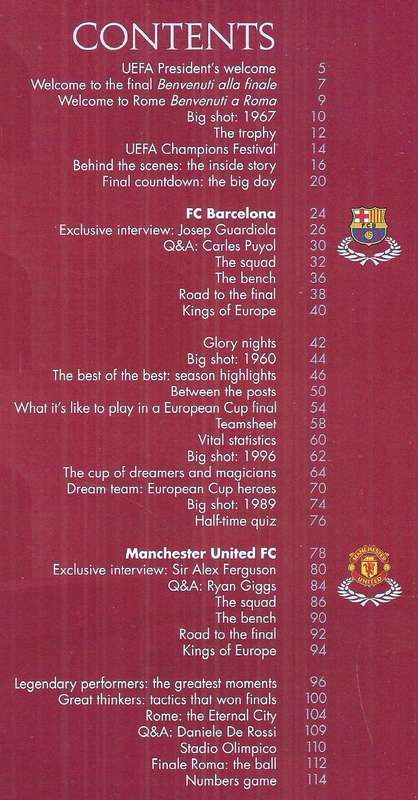 UEFA Champions League: Roma Finale, 2009 (Official Programme)