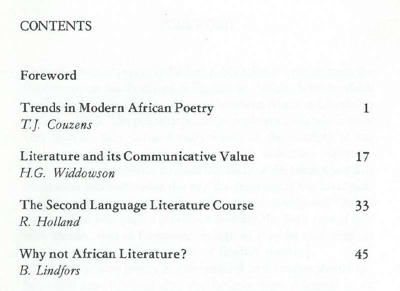 Teaching English in South African Schools: Four Lectures