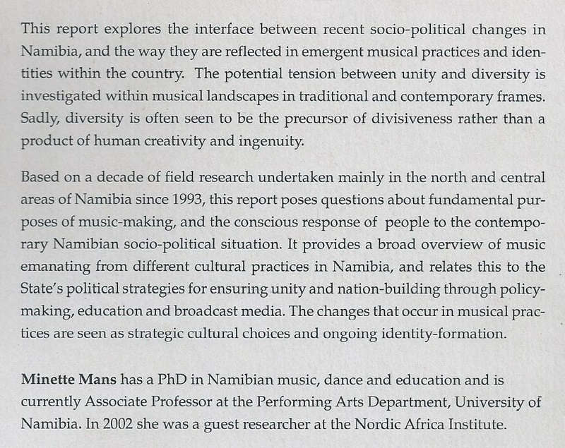 Music as Instrument of Diversity and Unity: Notes on a Namibian Landscape | Minette Mans