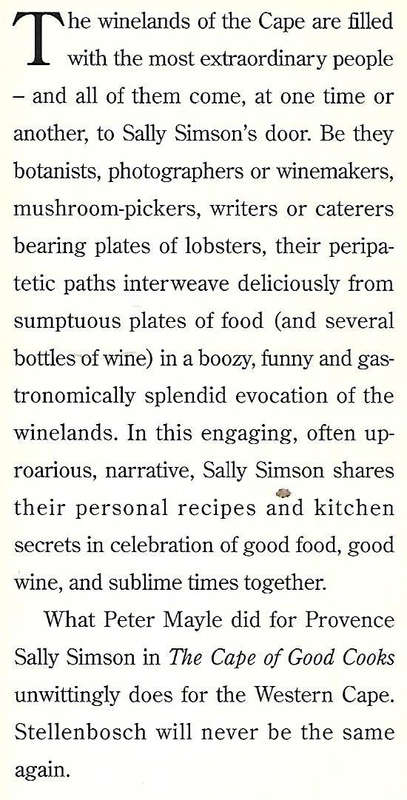 The Cape of Good Cooks | Sally Simson
