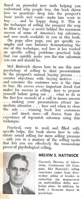 The New Psychology of Selling | Melvin S. Hattwick