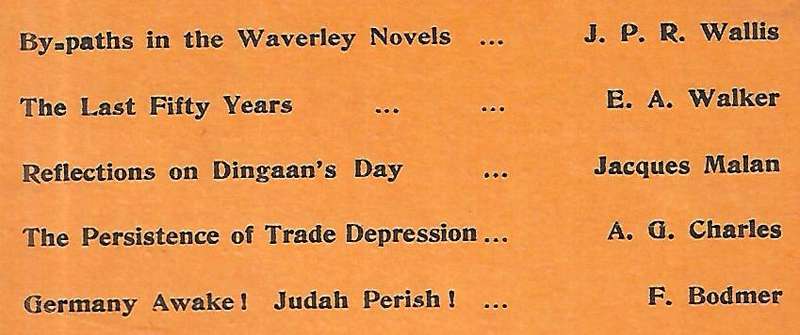 The Critic: A South African Quarterly (Vol. 1, No. 2, December 1932)