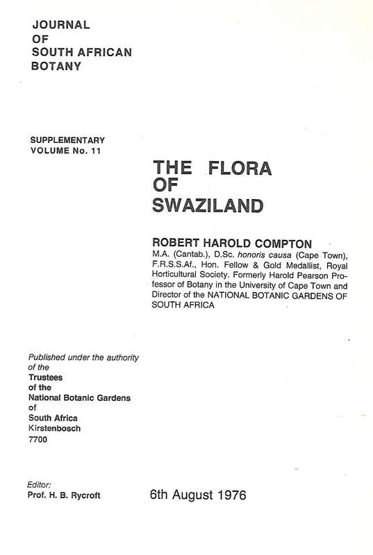 The Flora of Swaziland (Journal of South African Botany, Supplementary Volume No. 11) | R. H. Com...