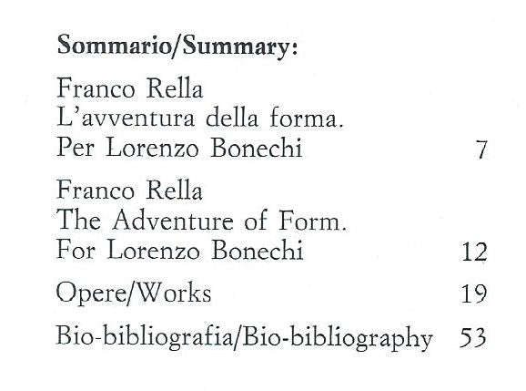 Lorenzo Bonechi (Brochure to Accompany an Exhibition of his Work)