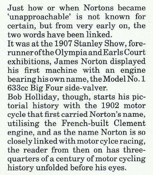 The Unapproachable Norton | Bob Holliday