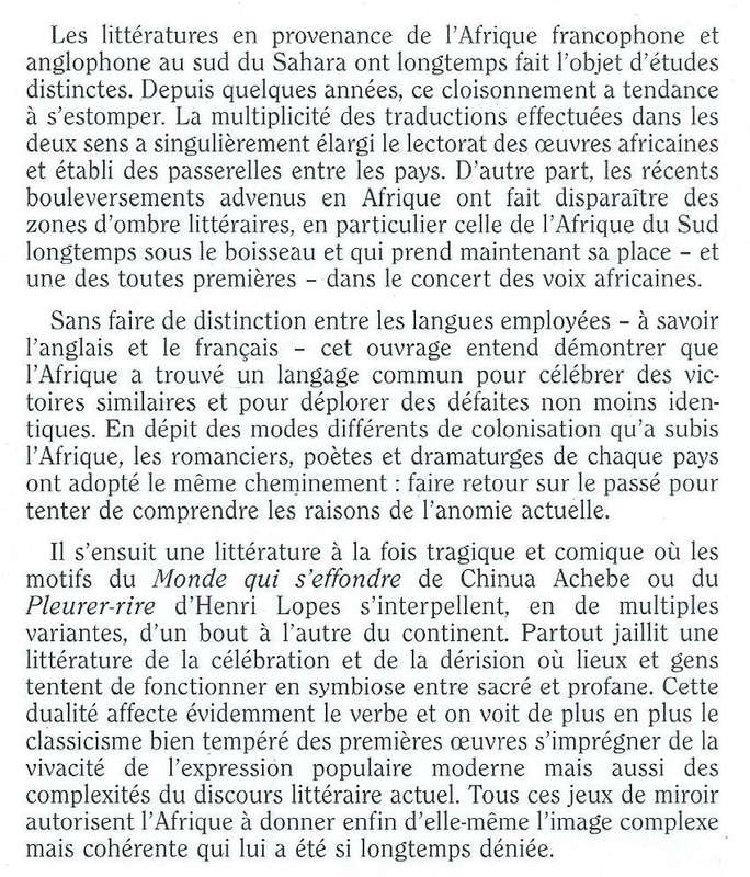 La Litterature Africaine Moderne au Sud du Sahara (French) | Denise Coussy