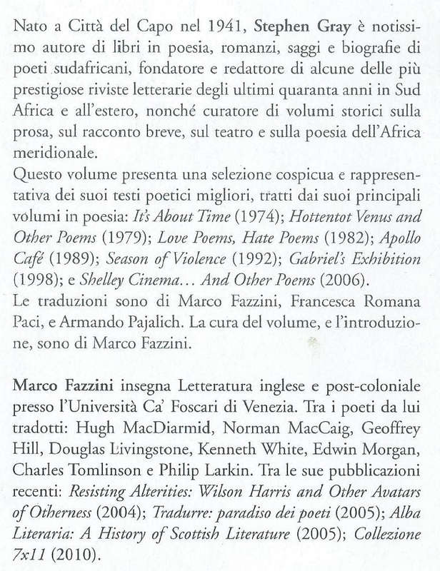 Poesie Scelte (English/Italian Dual Language Edition) | Stephen Gray