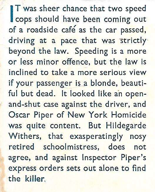 At One Fell Swoop: A Hildegarde Withers Mystery (First Edition, 1951) | Stuart Palmer