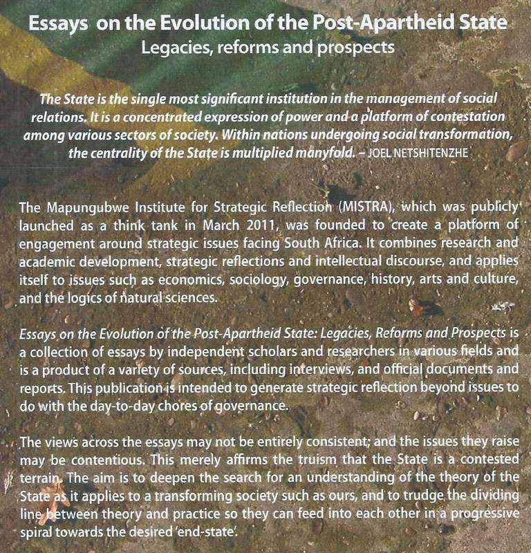 Essays on the Evolution of the Post-Apartheid State: Legacies, Reforms and Prospects | Mcebisi Nd...