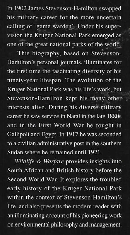 Wildlife & Warfare: The Life of James Stevenson-Hamilton (Inscribed by Author) | Jane Carruthers