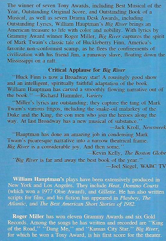 Big River: The Adventures of Huckleberry Finn | William Hauptman & Roger Miller