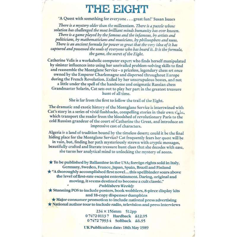 The Eight (Uncorrected Proof Copy) | Katherine Neville