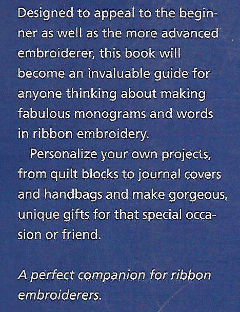 Monograms & Words in Ribbon Embroidery | Di van Niekerk