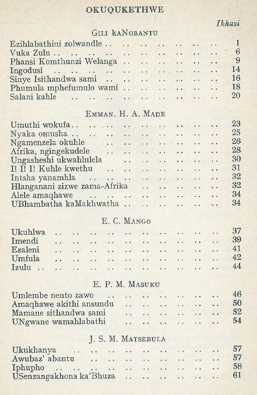 Iqoqo Lezinkondlo (isiZulu) | J. S. M. Matsebula