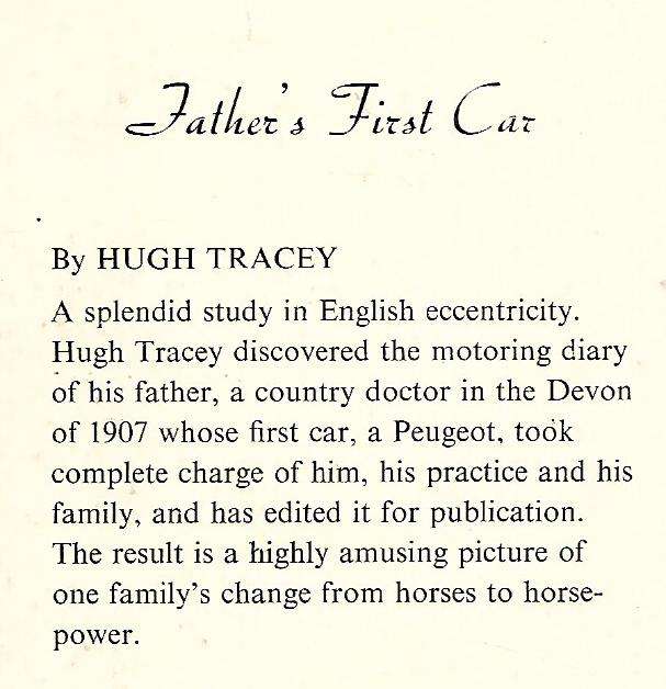 Father's First Car (With Author's Dedication) | Hugh Tracey