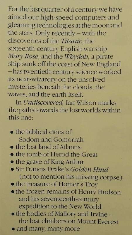 Undiscovered: The Fascinating World of Undiscovered Places, Graves, Wrecks and Treasure | Ian Wilson