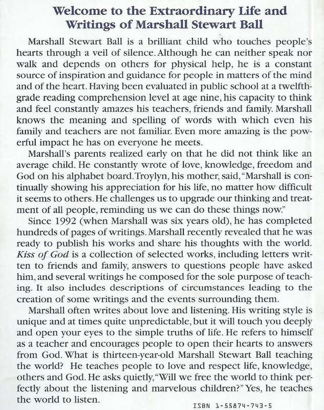 Kiss of God: The Wisdom of a Silent Child | Marshall Stewart Ball