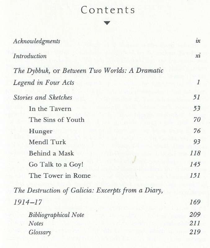 The Dybbuk and Other Writings | S. Ansky