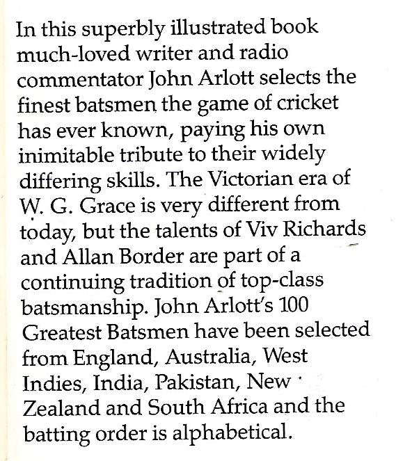 100 Greatest Batsmen | John Arlott