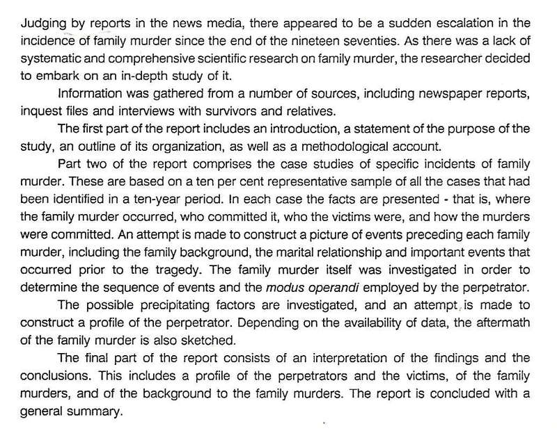 A Study of Selected Cases of Family Murder in South Africa | R. R. Graser