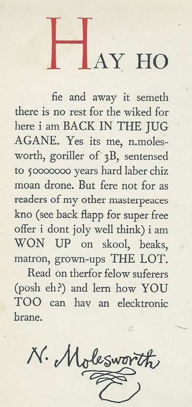 Back in the Jug Agane (First Edition, 1959) | Geoffrey Willans & Ronald Searle
