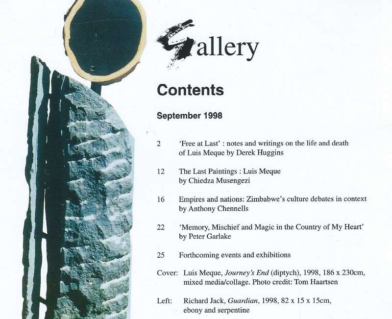 Gallery: The Art Magazine from Gallery Delta (Spetember 1998)