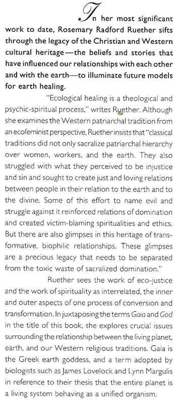 Gaia & God: An Ecofeminist Theology of Earth Healing | Rosemary Radford Ruether
