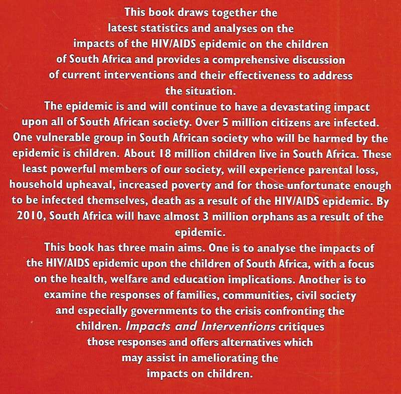 Impacts and Interventions: The HIV/AIDS Epidemic and the Children of South Africa | Jeff Gow & Ch...
