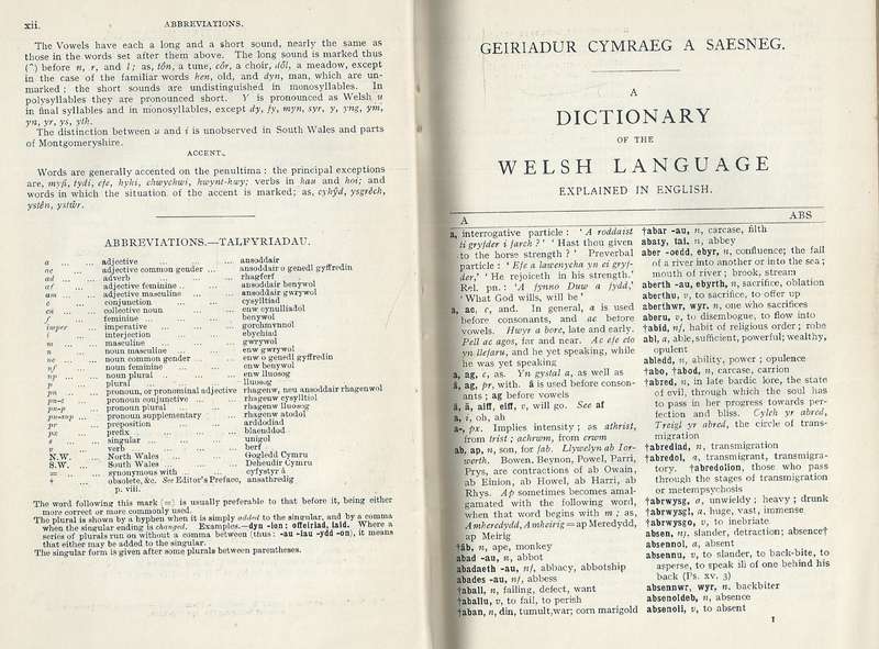 Spurrell's Welsh-English Dictionary | J. Bodvan Anwyl (Ed.)