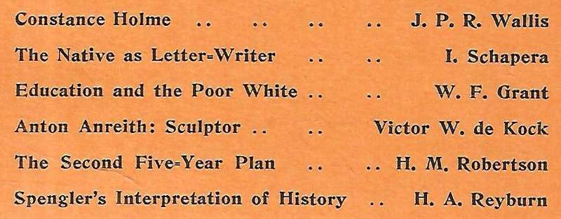 The Critic: A South African Quarterly Journal (Vol. 2, No. 1, September, 1933)