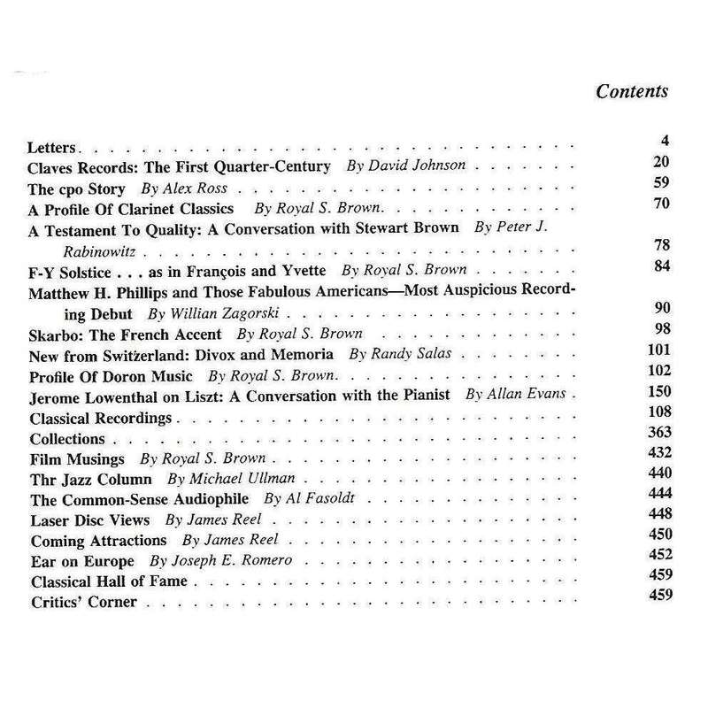 Fanfare: The Magazine for Serious Record Collectors (Vol. 17, No. 3, Jan/Feb 1994)