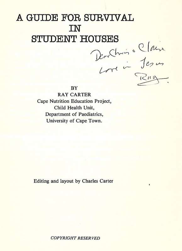 A Guide for Survival in Student Houses (Inscribed by Author) | Ray Carter