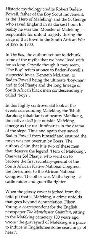 The Boy: Baden-Powell and the Siege of Mafikeng (Inscribed by both Authors) | Pat Hopkins & Heath...