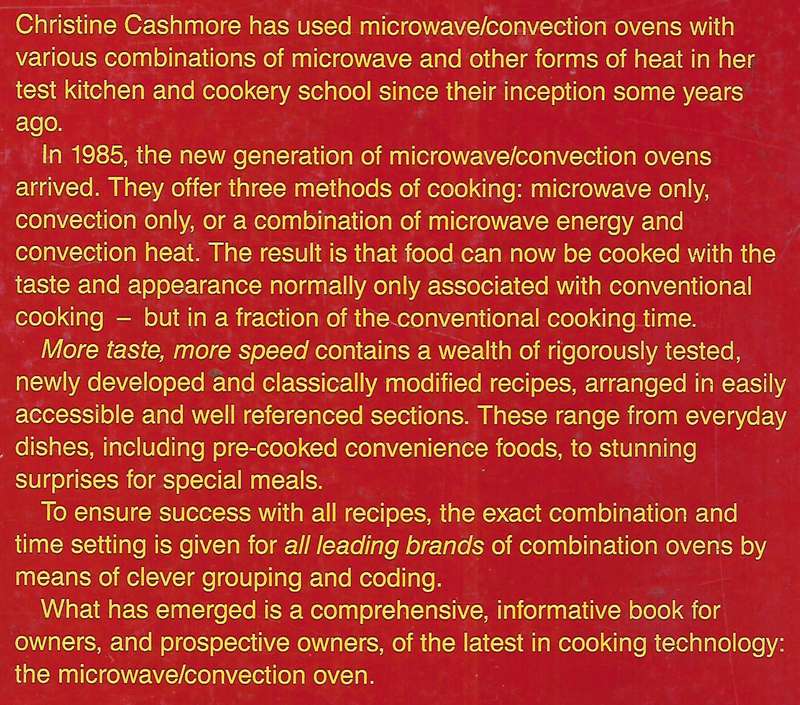 More Taste, More Speed: Combination Microwave Convection Cooking | Christine Cashmore