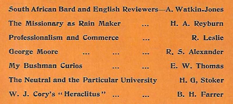 The Critic: A South African Quarterly Journal (Vol. 1, No. 3, March 1933)