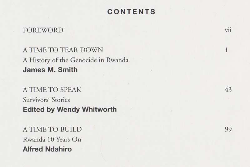 A Time to Remember: Rwanda Ten Years After Genocide