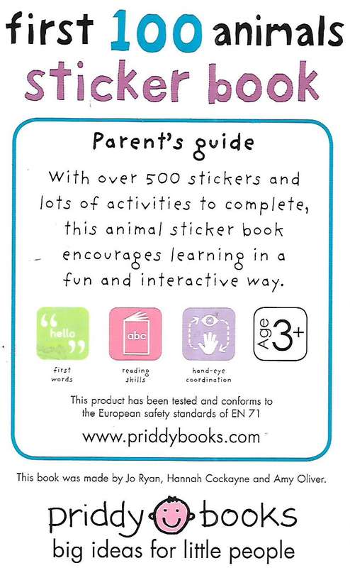 First 100 Animals Sticker Book (Over 500 Stickers)