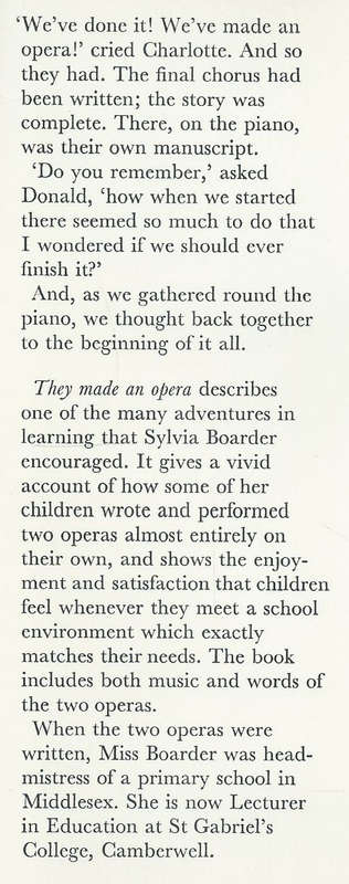 They Made an Opera: A Primary School's Adventure in Music Making | Sylvia Boarder