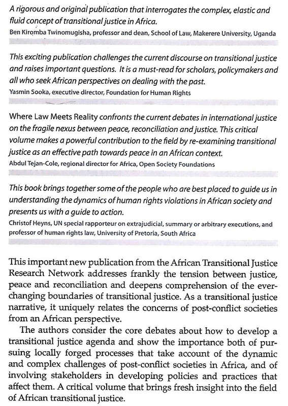 Where Law Meets Reality: Forging African Transitional Justice | Moses Chrispus Okello, et al (Eds.)