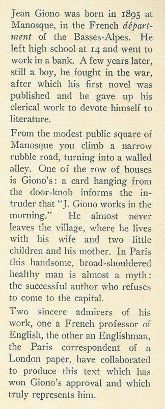 Harvest (First Edition, 1939) | Jean Giono