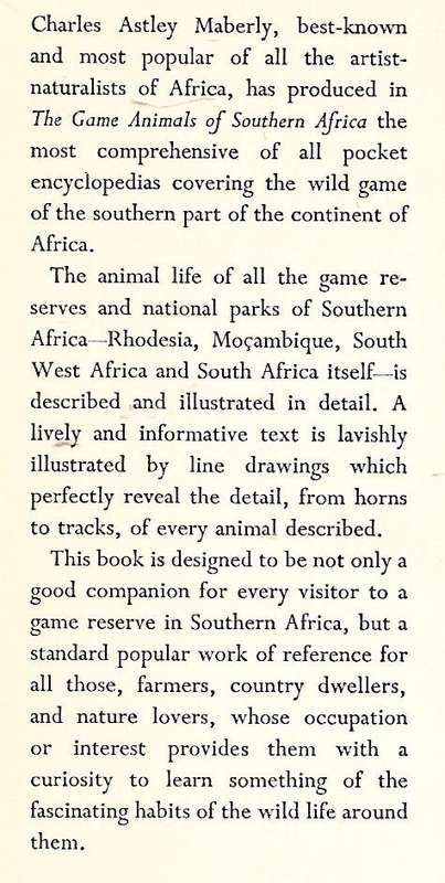 The Game Animals of Southern Africa (Second Edition) | C. T. Astley Maberly