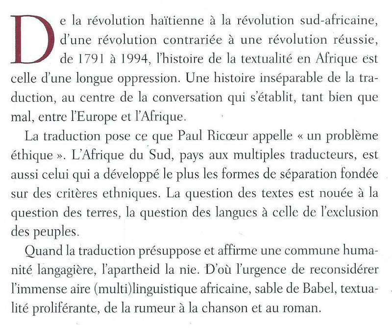 Le Sable de Babel: Traduction et Apartheid (French) | Alain Ricard