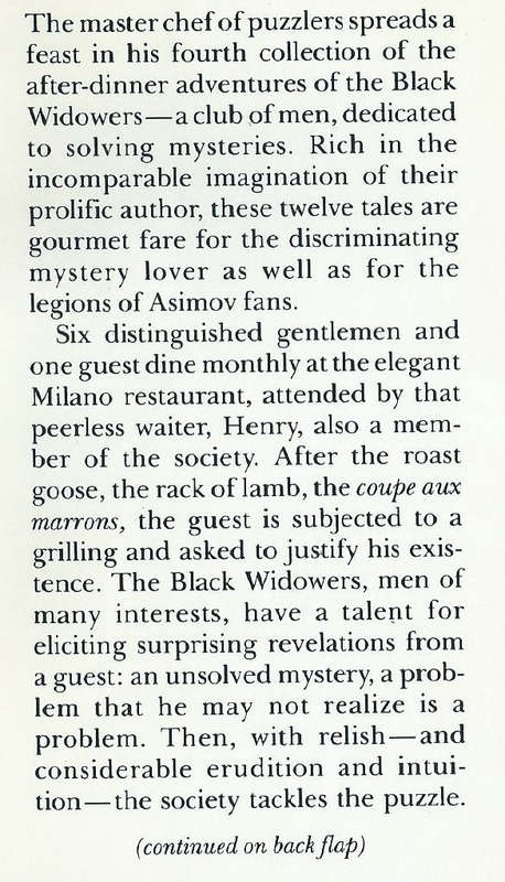 Banquets of the Black Widowers: A Collection of Mysteries | Isaac Asimov